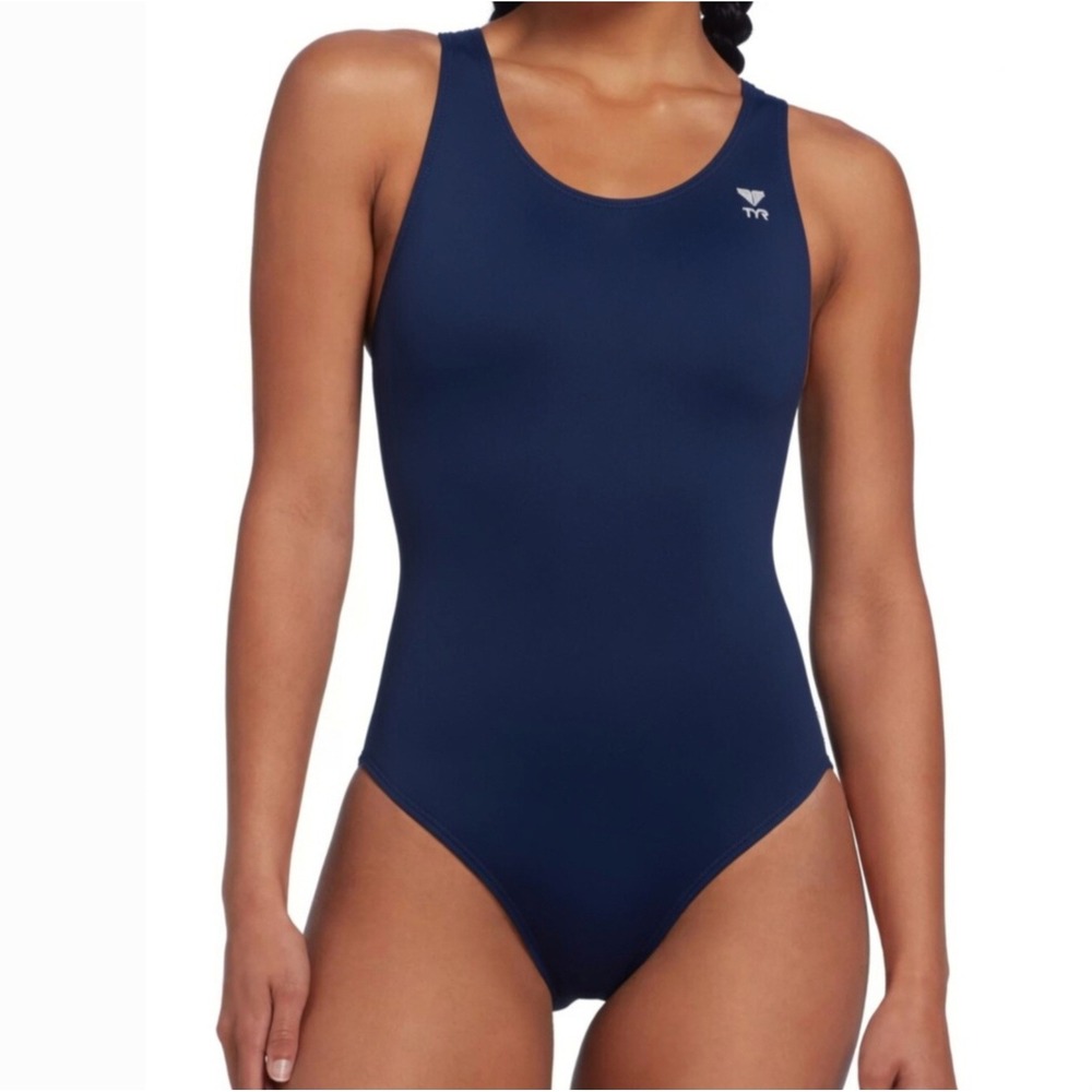 TYR Durafast Elite One Piece Swimsuit Women 38 14 16 L XL NEW Maxfit  Racerback